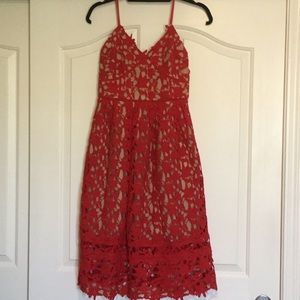 Brand new Red Floral cocktail dress, never worn.
